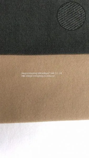 56%Cotton 38%Rayon 6%Spandex Peached Twill photo-2
