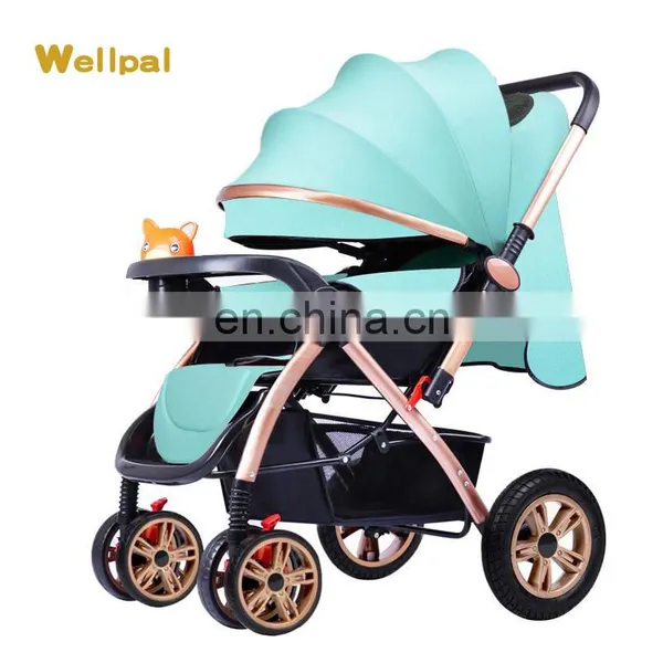 Aluminum Frame Good Quality Vogue Baby Stroller With Transparent Wheels photo-6