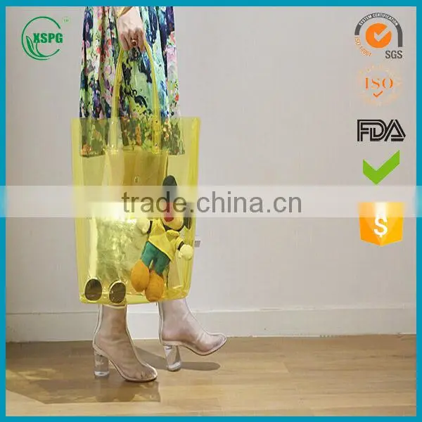 Colorful Clear Pvc Shopping Plastic Bag With Handle photo-3
