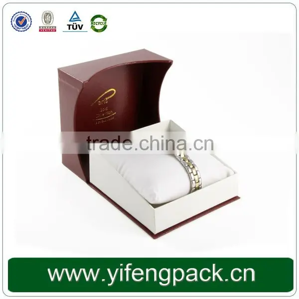 Hot Sale Luxury Red Black Cardboard Paper Wrapped Watch Box photo-4