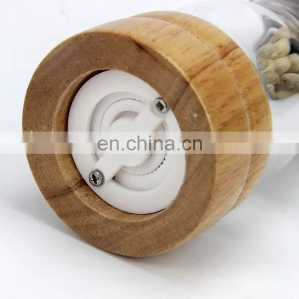 Food Grade Salt And Pepper Grinder Spice Mill Grinder Bottles Shaker With Wooden And Ceramic Mechanism photo-3