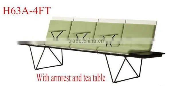 Wooden Hotesale Hall Waiting Chair With Cushion for Airport Station H63A-4T-E photo-3