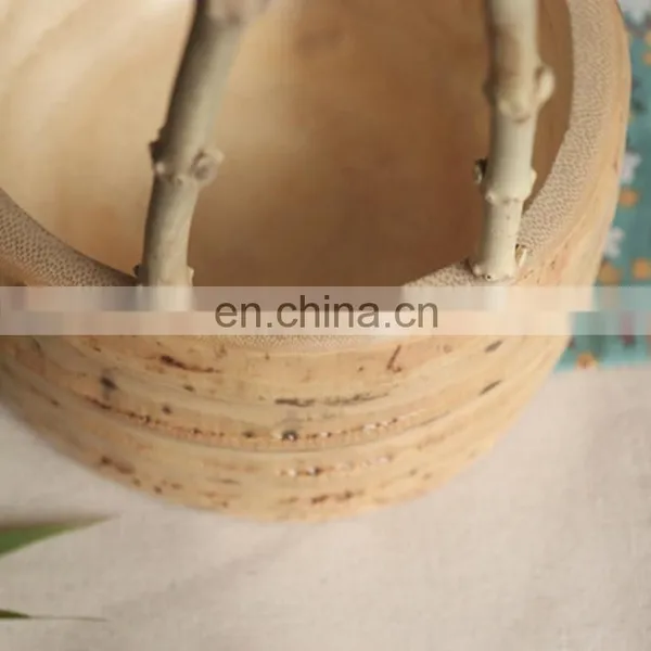 Luxury Wood Bowl Handmade Serving Tray Snack Food Fruit Wooden Dishes Plates Set for Dry Fruits Round Bamboo Root Hand Basket photo-5
