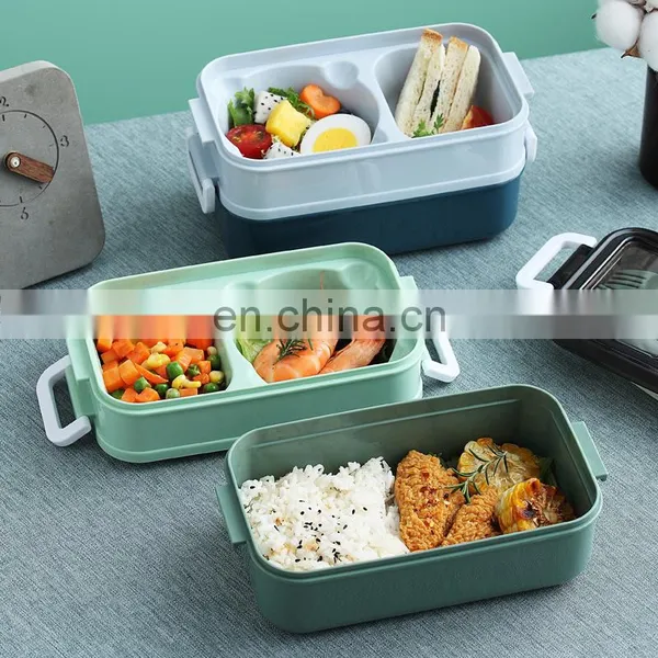 304 Stainless Steel Lunch Box Bento Box For School Kids Office Worker 2layers Lunch Container Food Storage Box photo-5
