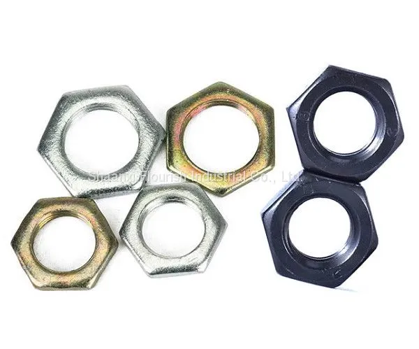 Unchamfered Hexagon Thin Nut , 4.8 6.8 Grade Thin Lock Nuts DIN Standard