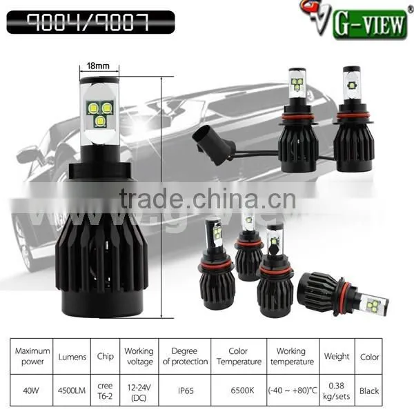 Newest 40w 3600lm 9004/7 Hi/lo Beam Led Car Headlight Bulb photo-2