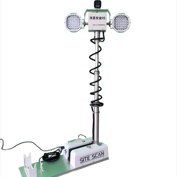 Aluminum Alloy Vehicle Mounted LED Light Tower With 10,000 Lumens & 50m Range