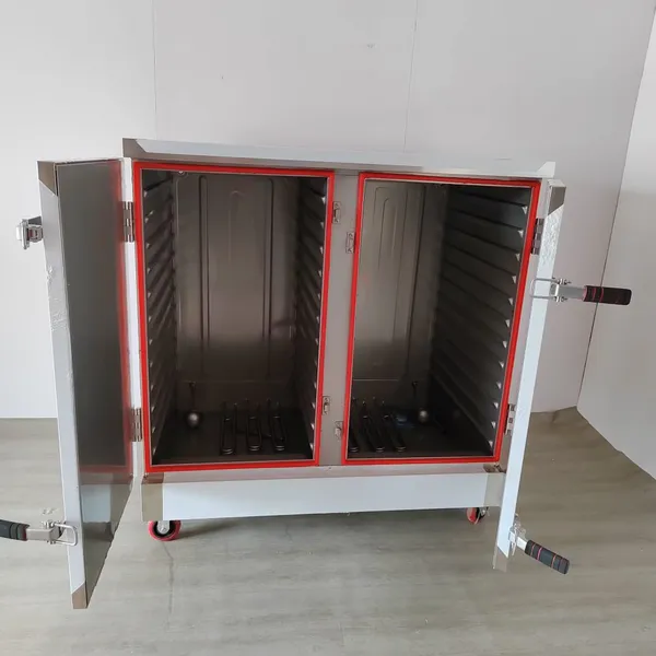 Stainless Steel 48 Tray Rice Steaming Cabinet for Large-Scale Catering photo-4
