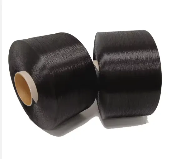 High Quality Acetate Like Yarn Dope Dyed Black Colors