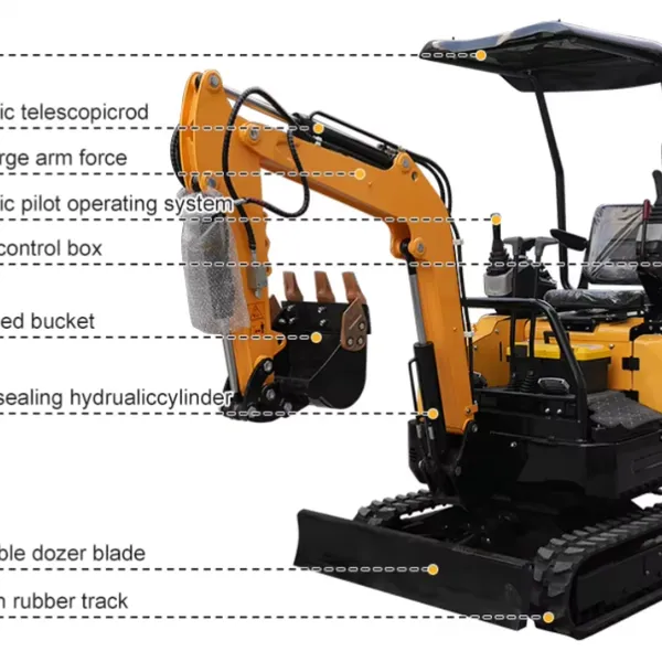 Crawler Digger 2.5Ton Main Model 2Ton 3.5Ton Mini Excavator Hydraulic Crawler Type for Farm & Agricultural Construction photo-5
