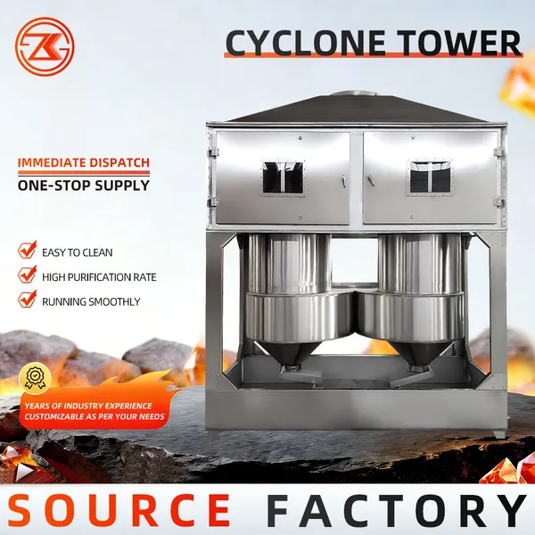 Energy Saving Cyclonic Washing Tower No Filter Clog Industrial Sticky Dust Purification Equipment photo-3