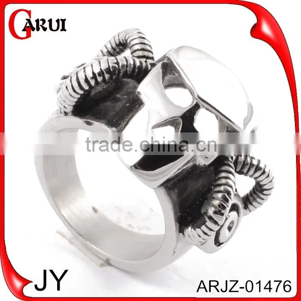 Wholesale New Products 2016 Indian Punk Jewelry Skull Ring ARJZ-01473 photo-2