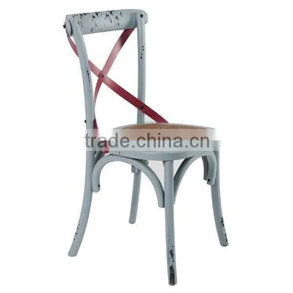 RCH-4006-2 Cross Back Chair Used Restaurant Wood Chairs Quality Choice photo-3