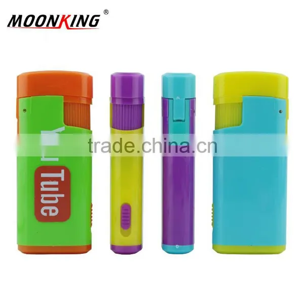 Custom Printing Electronic Windproof Cigarette Lighter With LED Torch photo-3