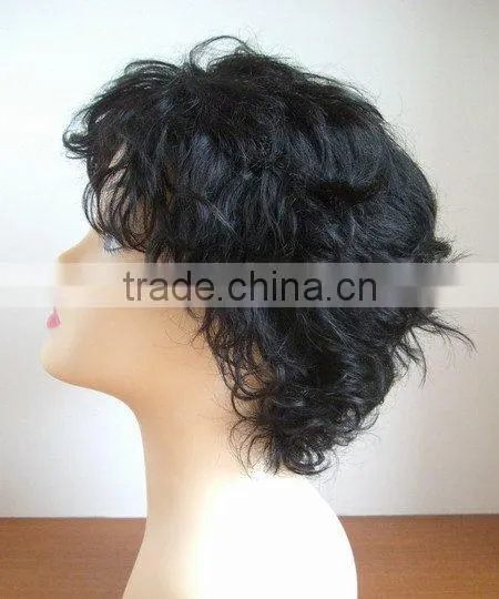 Wholesale Stock Virgin Curly Remy Brazilian Hair Short Lace Full Wigs photo-6