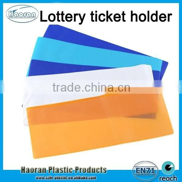 Thumb Notch Plastic Ticket Holder, Coupon Holder, PVC Play Slip Holder photo-4