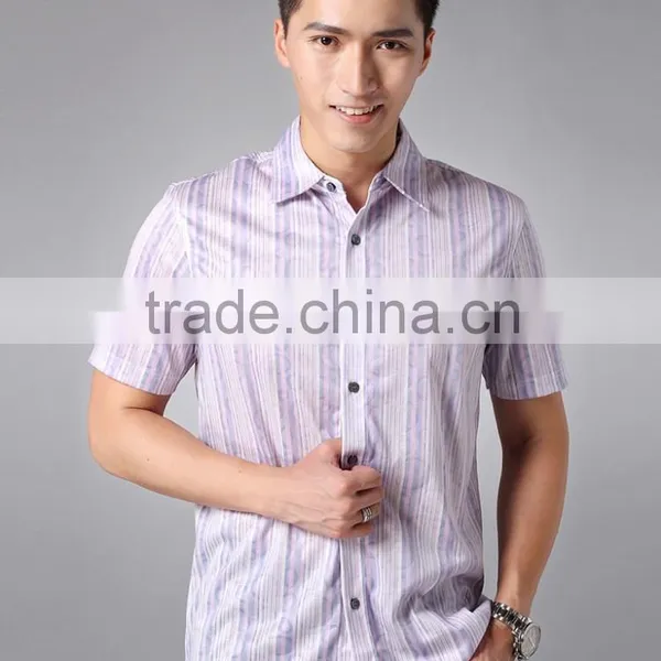 China Supplier Custom Short Sleeve Top Quality Man Shirt Designs photo-2