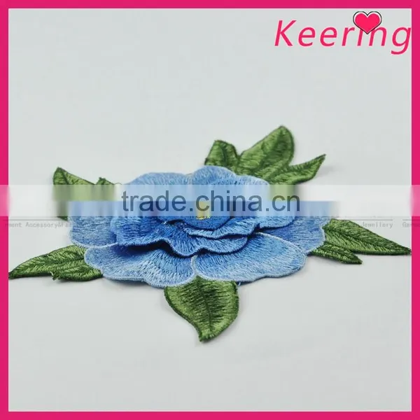 Blue Handmade Flower Patches for Embroidery for Wedding Dress Decoration photo-2