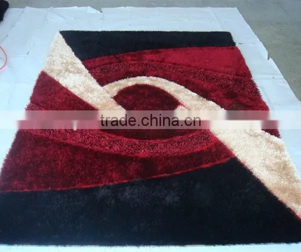 Factory Directly Sale South Korea Silk Shaggy Rug Bath Mat photo-2