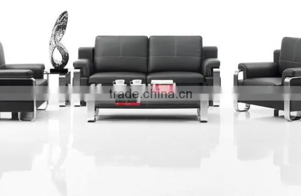 S-10 Stainless Steel Fram Leather PU Office Sofa Furniture photo-2