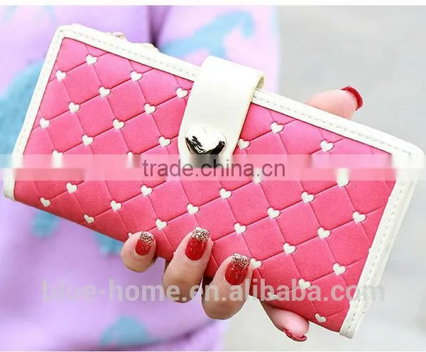 Latest Heart Design Long Hasp Ladies Purse Good Quality Showing Elegance photo-3