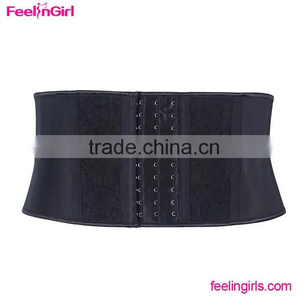 Lace 3 Rows Hooks Steel Boned Shaping Waist Cincher Corset photo-4