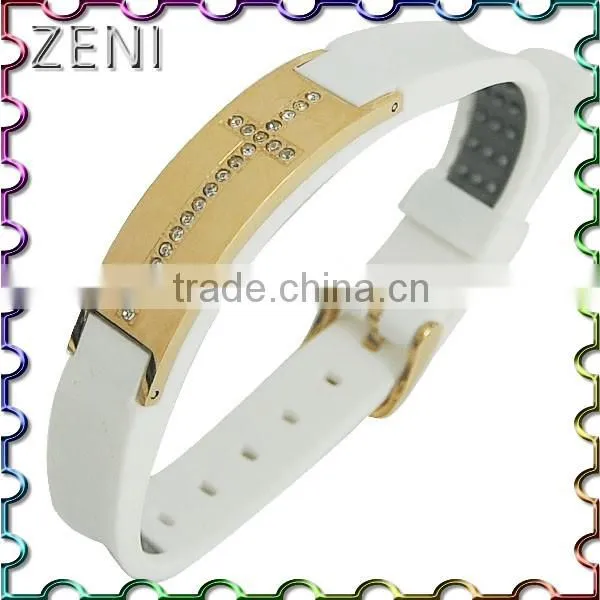 Good Popular Creative Silicone 316L Stainless Steel Energy Bracelet photo-4