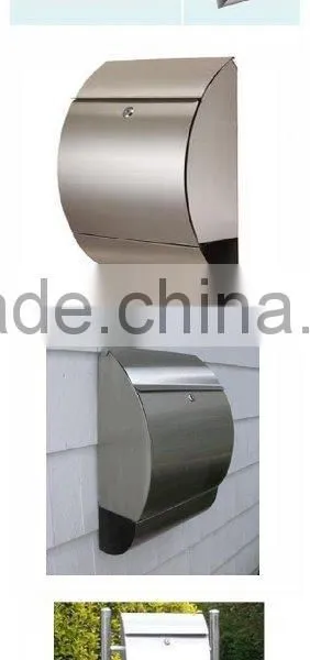 High Quality Stainless Steel Metal Letter Box Mailbox With Lock and Keys photo-5