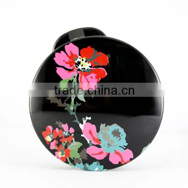 Double Side Luxury Foldable LED Lighted Compact Round Mirror photo-2