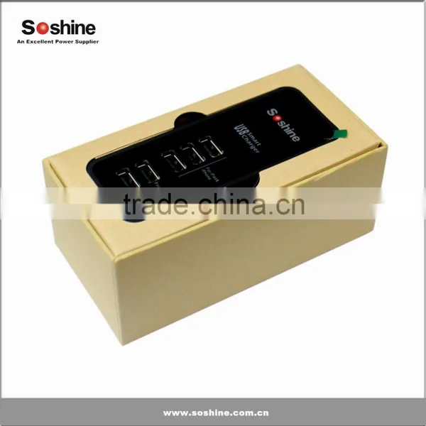 Soshine 3.1A 5 Port USB Portable Travel Charger Rapid Charger for IPhone IPad Android Devices Universal Usb Charger photo-6