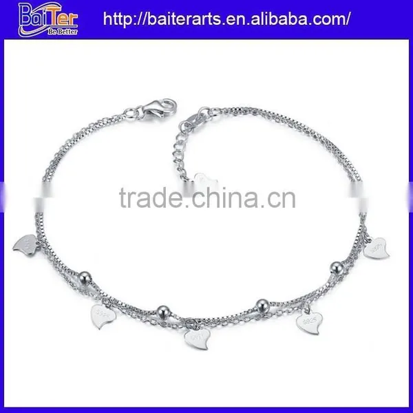 New 925 Sterling Silver White Diamond Tennis Heart Bracelet Cubic Zirconia Tennis Bracelet photo-5