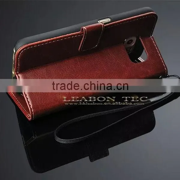 Wallet Leather Case for Samsung Galaxy s6 Edge Cover Case photo-2