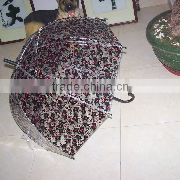 Promotional 23*8k Gift Straight Outdoor Transparent Umbrella