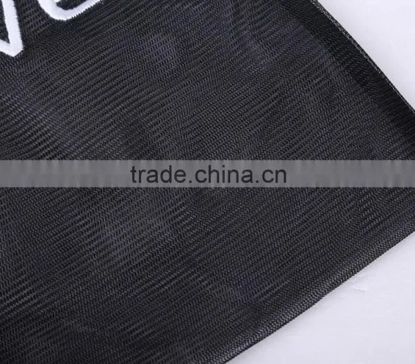 YIWU RODA 100% Polyester Mesh Square Black Embroidery Laundry Bag photo-6