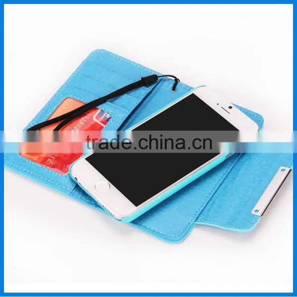 2 in 1 Book Style Manufacturer Wholesale With Screen Portector Leather Mobile Phone Case for Iphone 6 photo-2