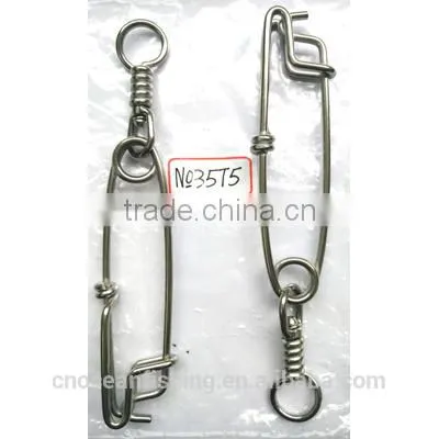 Longline Fishing Hook Snap Swivel Rolling Swivel With Screwed Snap-180mm NO.35T5