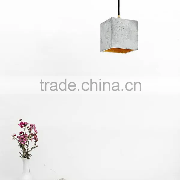 10.7-10 Carefully Casted Square Drop Hand Crafted Concrete Light Pendant Lamp Every Single Lamp is Truly Unique Quality Choice photo-4