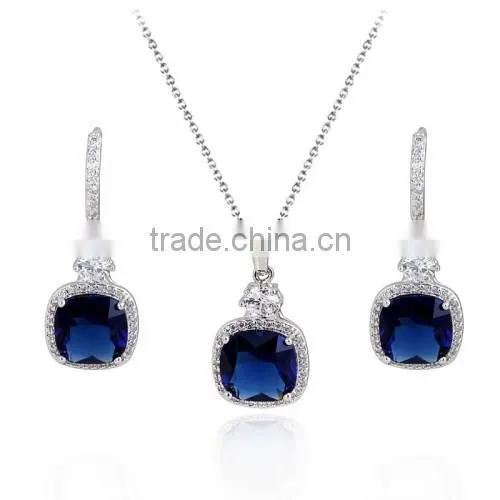 White Color Fashion Necklace With Earring Set For Wedding Zircon Jewelry Set photo-2