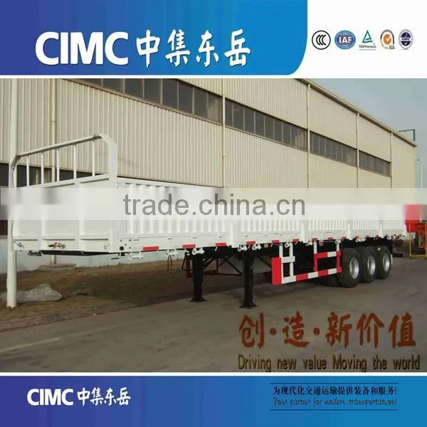 CIMC Triangle Tyre Dropside Platform Transportation Trailer Angola photo-5