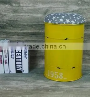 Vintage Metal Storage Stool photo-3