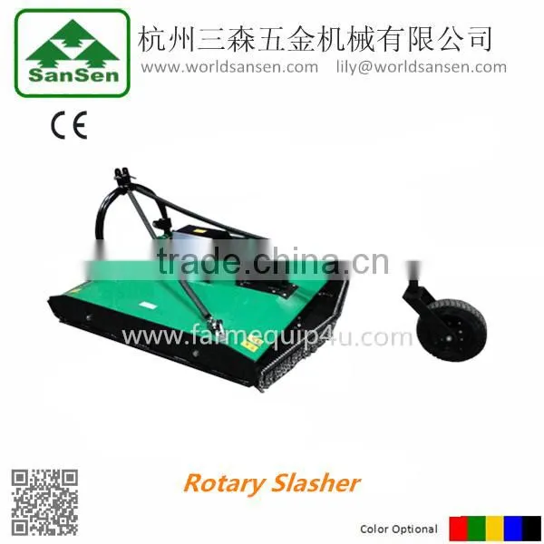 CE Tractor Mounted 3 Point Rotary Slasher Mower PTO Shaft Driven With Slip Clutch and Rear Wheel photo-3