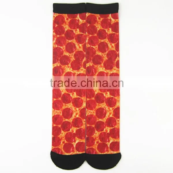 New Fashional Fries Pizza Food Thermal Transfer Printing Socks photo-2