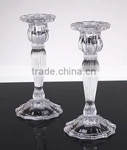 Years Crystal Taper Glass Candle Holder 7 Inch Height photo-4