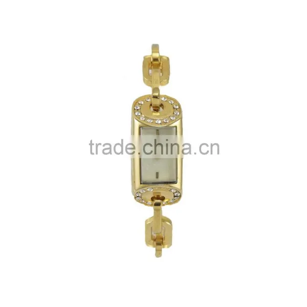 New Models Alloy Square Diamond Chain Bracelet Girl Latest Hand Watch photo-3