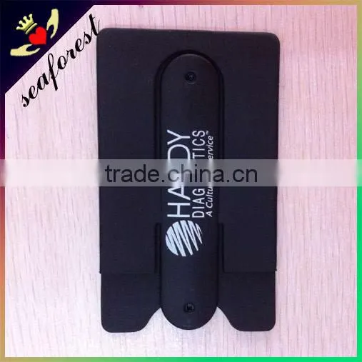 Custom Popular Fashion Printing 3m Adhesive Silicone Smart Phone Pocket,silicone Smart Wallet With Phone Stand photo-6