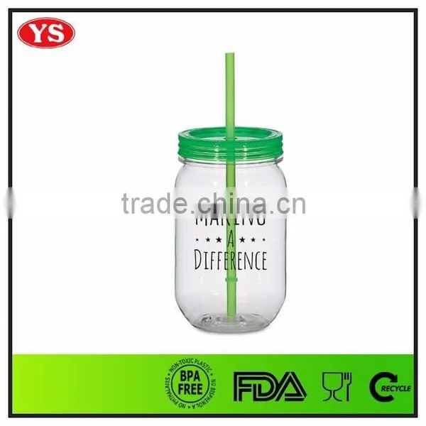 900 ml Large Capacity Transparent Mason Jar With Straw photo-3