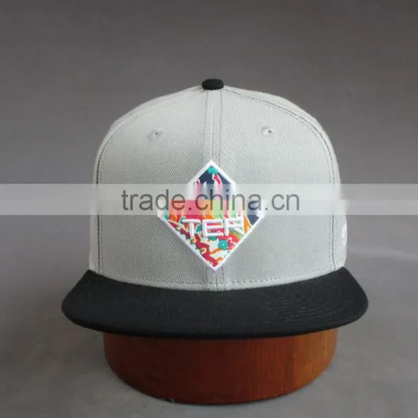 Custom 100% Cotton 6-panel Snapback Cap With Front Embroidery photo-3