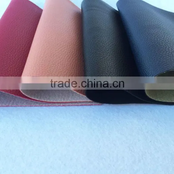 Embossed Litchi Synthetic PVC Leather High Quaker Imitation Leather for Car Seat Faux Leatherlity Thic photo-4