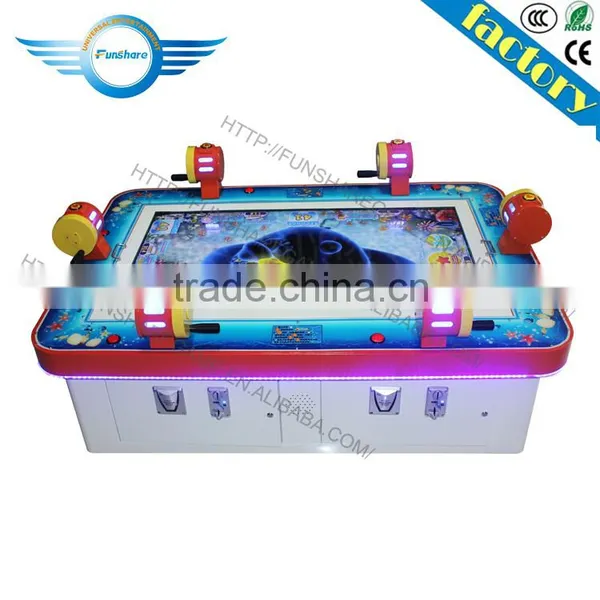 Funshare 6 Players Coin Operated Arcade Fishing Game Machine Fish Hunter With Rocker Bar photo-3