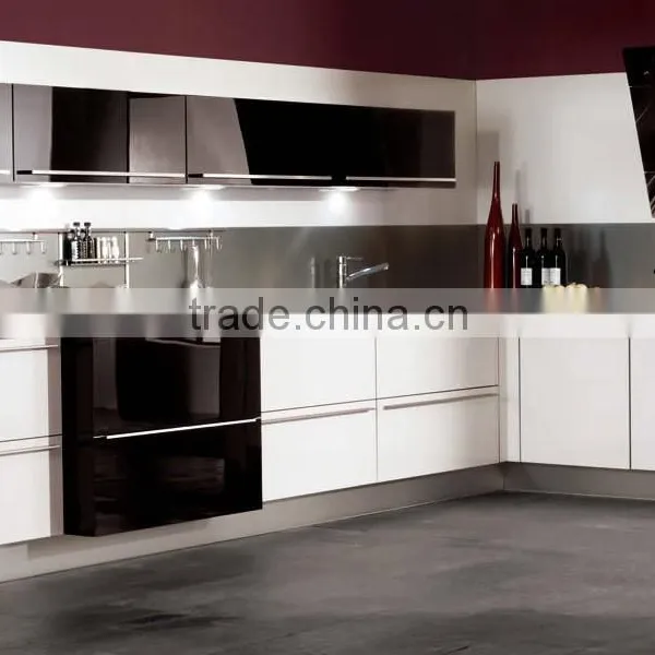 Free Kitchen Design High Gloss Vinyl Wrap Doors Kitchen Cabinets photo-3